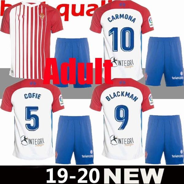 

2019 2020 спортинг gijón взрослых трикотажных изделий футбола gijon home away взрослых camiseta де fútbol gomez djurdjevic carmona mendez ма, Black
