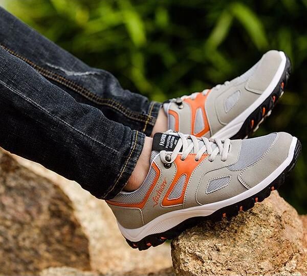 

luxury designer spring and autumn outdoor classic hiking shoes breathable men's casual shoes sports running shoes ing, Black
