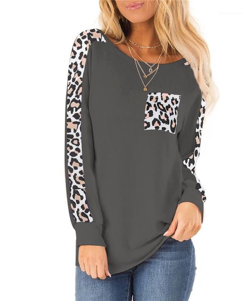 

женщины тис повседневная женская crew neck tops осеннее дизайнер womens щитовые tshirts мода leopard печатные завернутые, White