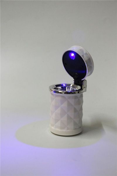 

led light car ashtray universal cigarette cylinder holder car styling mini vehicle trash litter collecting pot air vent mount
