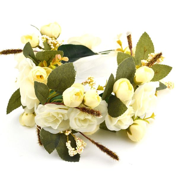 

fairy women handmade rose flower wreath crown wedding festivals garland crown beautiful fashion flower headband