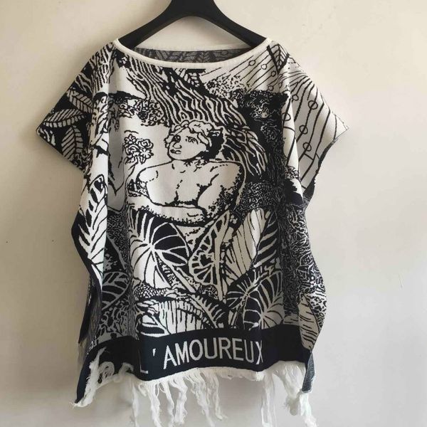 

womens brand fashion trend sweater print vintage art style college casual sweater 2020 new for wholesale, White;black