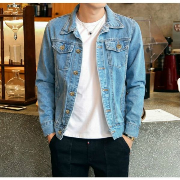

autumn denim jacket men solid cowboy spring casual slim bomber jacket male jean mens coats and jackets outwear plus size 5xl, Black;brown