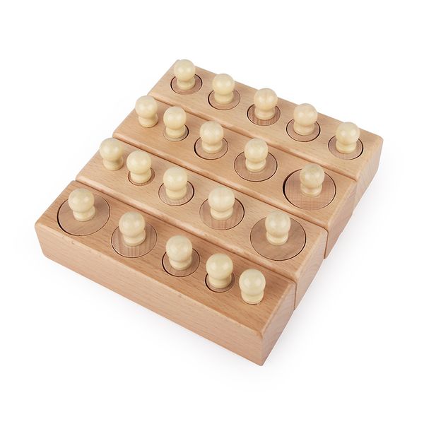 

montessori materials baby wooden toys colorful socket cylinder block for children educational preschool early learning toy y200428
