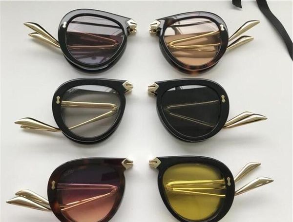 

2020 New fashion designer sunglasses pilot foldable acetate frame with summer Avant-garde popular style uv 400 lens