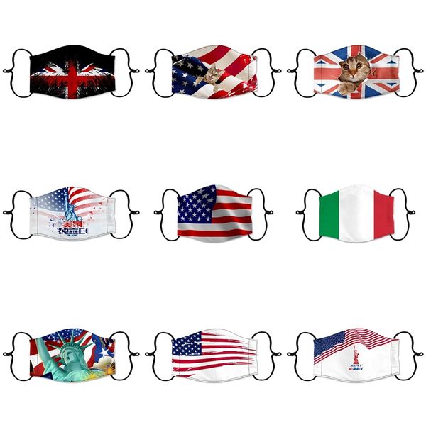 

100 1pcs green camo fashion designer face mask fun fancy dress washable mouth muffle mask reusable dust warm windproof cotton masks #881