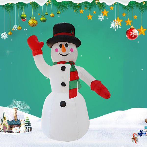 

2.4 m inflatable snowman party christmas decoration home santa claus portable figure courtyard winter toy kids outdoor props