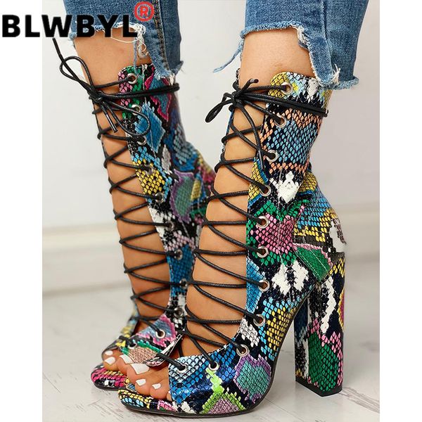 

2020 nightclub spring serpentine platform high heels women fashion high heels 10cm heels platform sandals party wedding shoes t200525, Black