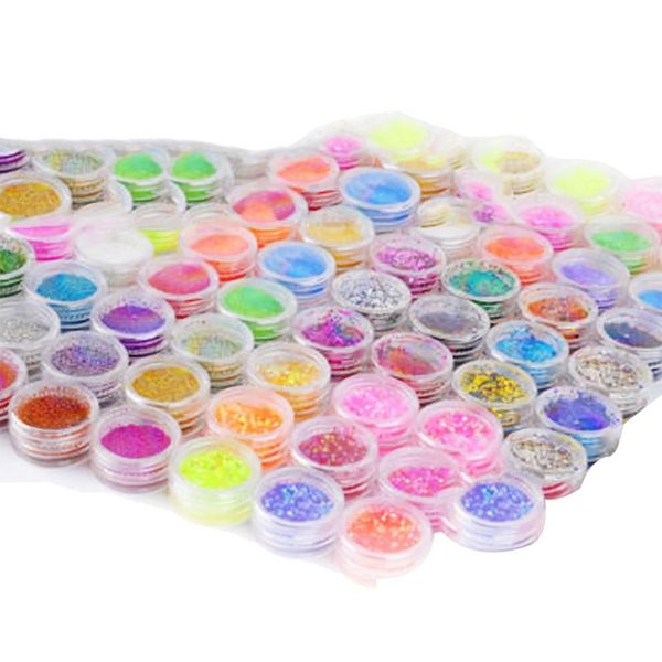 

72 loose glitter eye shadow face body painting craft nail art holographic dust, Silver;gold