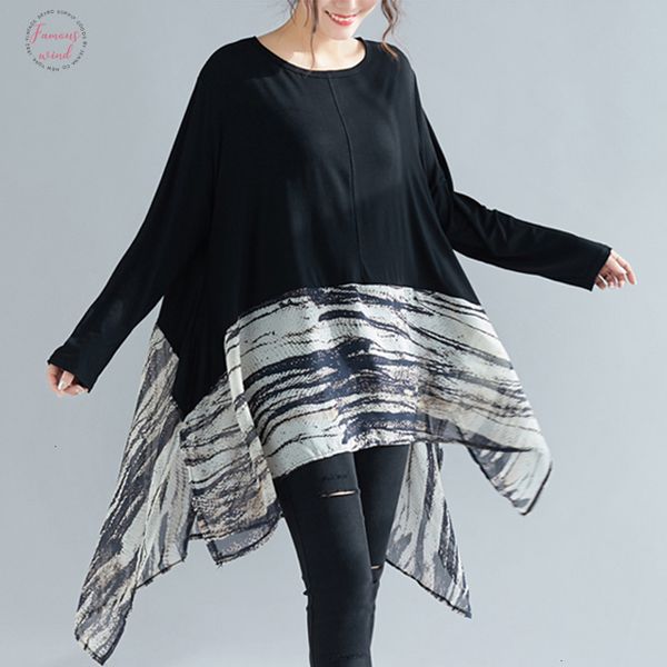 

plus size women blouse lady shirts summer female clothes batwing print spliced loose linen casual tunic big sizes 5xl 6xl, White