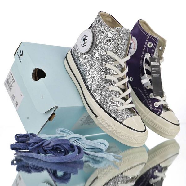 

with box yellow chiara ferragni x Ã§onver e Ã§huck glitter ilver all tar 1970 big eye neaker polka white low canva hoe 35 44