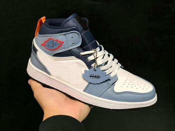 

1 moderate fearless haze blue 2019 new x 1 high mid basketball shoes royal banned toe men women 1s sport presto shoes