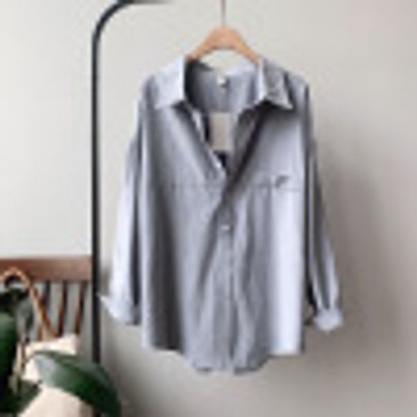 

новый силуэт с длинным рукавом vintage shirtshirt хлопка женщин спасибо за новый силуэт с длинным рукавом винтаж рубашки осенью 2019, White