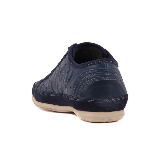 

sail lakers-navy blue leather men 's casual shoes, Black