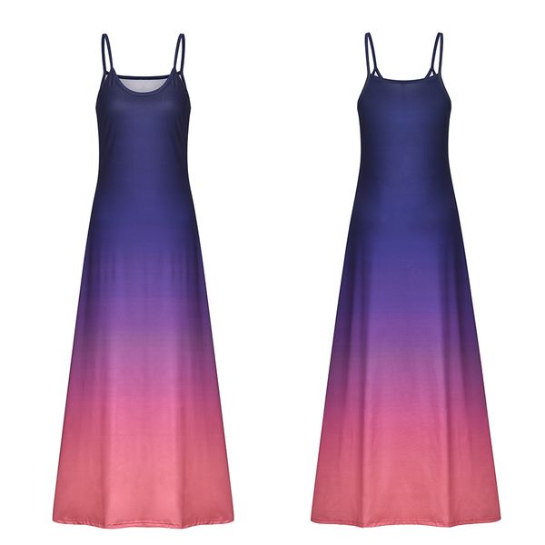 

2020 женщин случайные свободные ремень платье цвета лето сексуальная boho лук в befree майка макси платье плюс размер большой размер платья, Black;gray