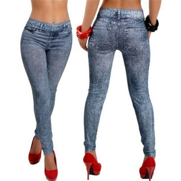 

super fashion high waist blue jeans women fitness leggings skinny trousers denim stretchy pencil pants, Black;white