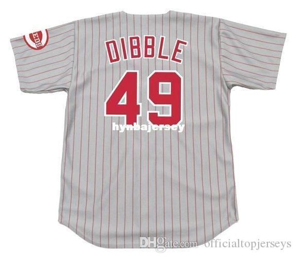 

custom rob dibble cincinnati stitched 1993 majestic vintage away baseball jersey retro mens jerseys running, Black;blue