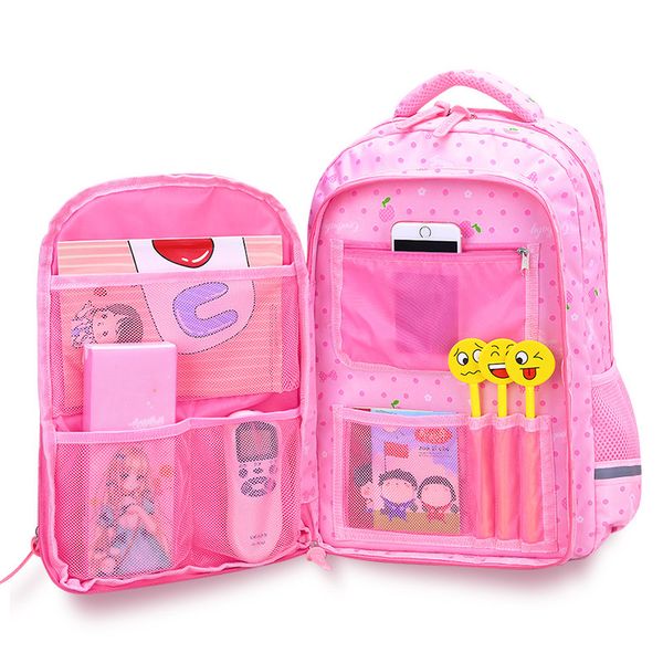 

children dot printing backpacks for girls primary school bags new large capacity back pack kids satchel bookbags mochila escolar