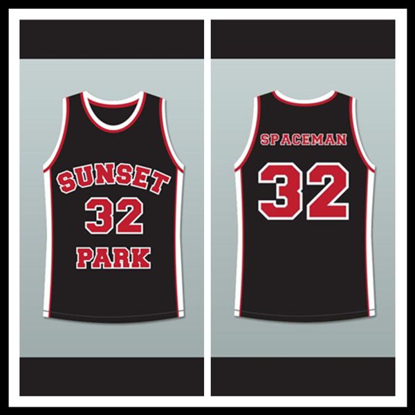 

Terrence Howard Spaceman 32 Sunset Park Black Basketball Jersey Family men jersey High quality basketball uniform OK