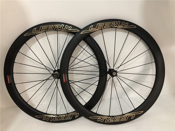 

Leerun 700c only 1445g carbon bike wheel road bike 38mm 50mm tubular 25mm width rim front and rear wheel et with powerway hub aero poke