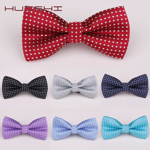 

huishi solid color bow tie boy for men tuxedo children's bows performing wave point necktie ties wholesale wedding party, Black;gray