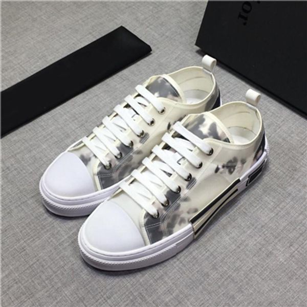 

19ss flowers technical canvas b23 b24 high sneakers in oblique hococal mens brand b23 designer shoes women fashion sneakers, Black;red