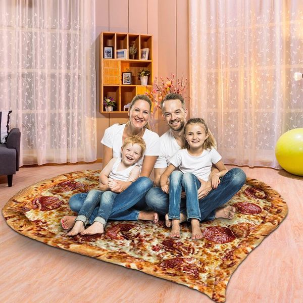 

comfort double-sided flannel pizza wrap blanket perfectly love hamburger towels 2019 support wholesale dropshipping