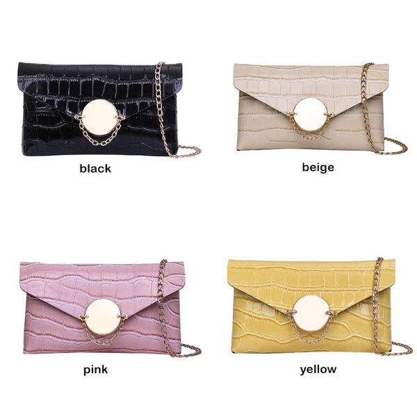 

stone pattern crossbody bags women pu leather chain small envelope shoulder messenger purse handbag