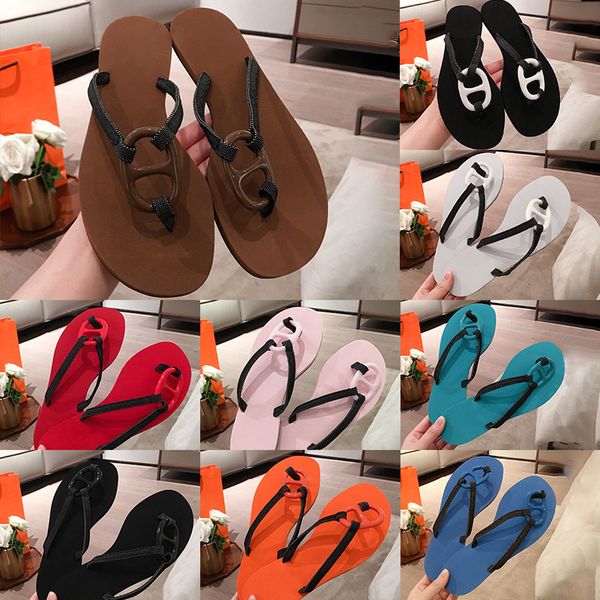 

designer womens slippers luxury black yellow blue white red pink apricot flat shoes summer fashion with box size 35-40