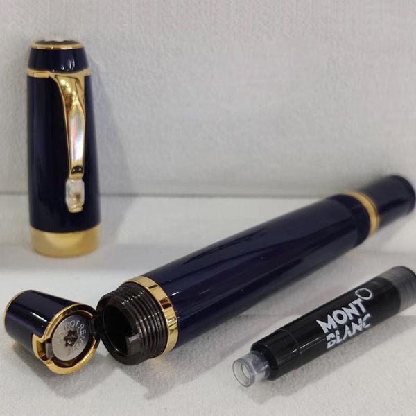 

2020 new luxurys mb fountain pen bohemia white black blue brown resin brands business office write supplies luxurys pen with random diamond