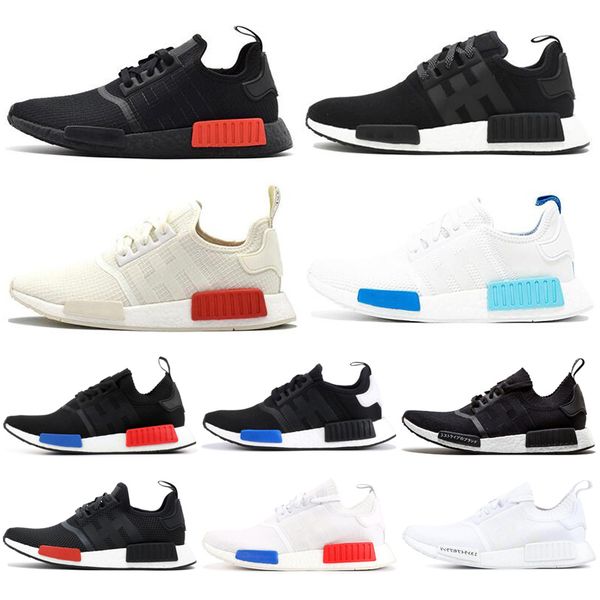 

wholesale primeknit r1 running shoes solar red black japan white thunder mens women sports luxury shoes designer sneakers trainers 36-45, White;red