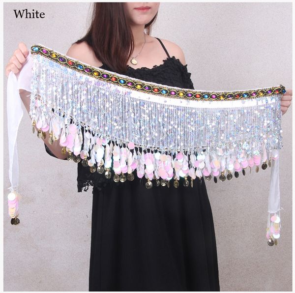 

wholesale belly dance accessories women dance belt gold coins hip scarf girls performance costumes ing, Black;red