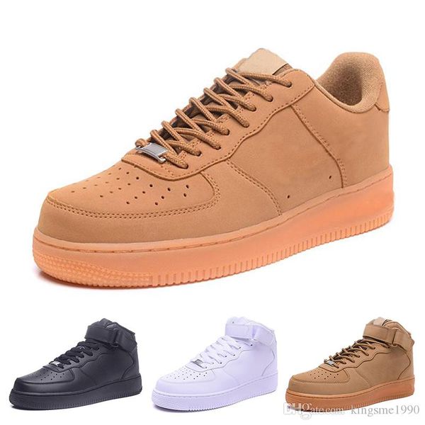

one 1 dunk mens women running shoes casual sport skateboarding high low cut black white wheat trainer sport sneaker size 36-45 gh684f