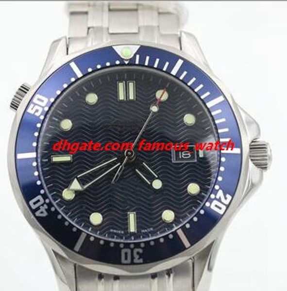 

elling men watch wristwatch automatic 2220.80.00 41mm blue dial ceramic bezel silver stainless steel bracelet luxury watch ing, Slivery;brown