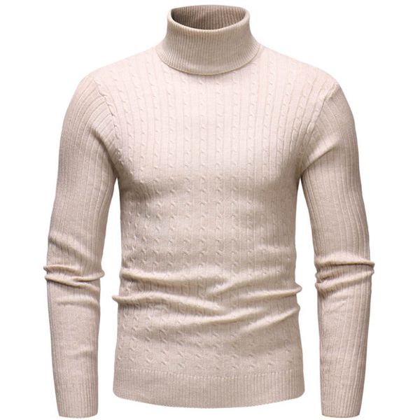 

winter high neck thick warm sweater men turtleneck brand mens sweaters slim fit pullover men knitwear male double collar, White;black