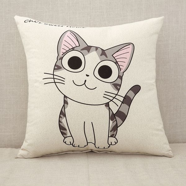 

cute cartoon cushion cover elephant cat decorative pillowcase giraffe throw pillow case for sofa funda cojin kussenhoes