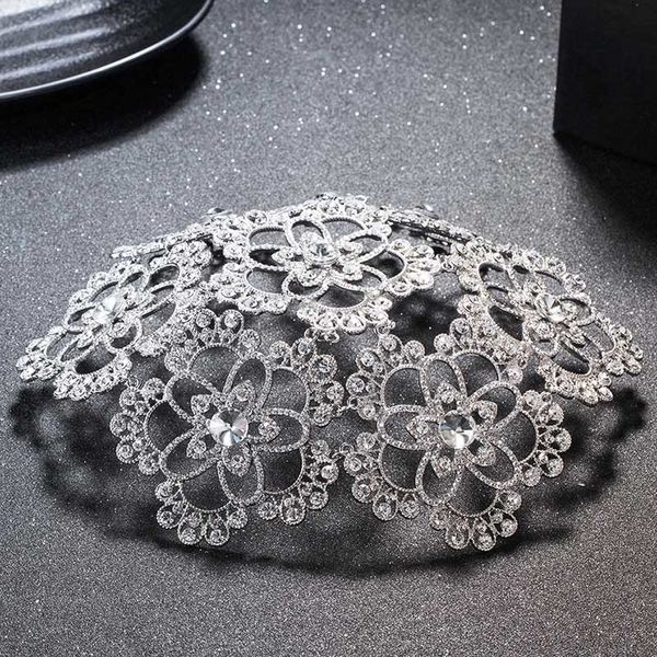 

luxury wedding tiara crown hat veils flower crystal pearls bridal hair accessories wedding hair clips headband jewellery jl, White;golden