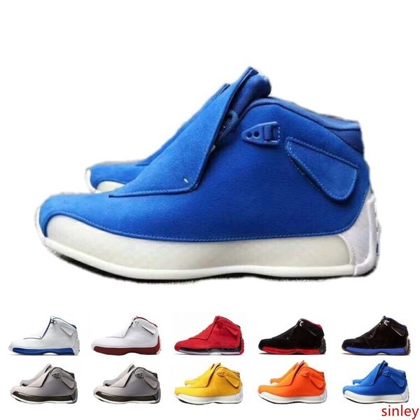 

wholesale 18 toro red suede grey blue yellow orange suede men basketball shoes 18s bred og asg black white sneakers