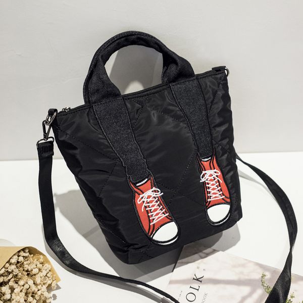 

lucky2019 trend camouflage down hundred take the hand handbag temperament concise single shoulder messenger mommy woman package