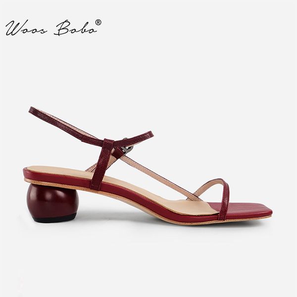 

dress shoes retro red gladiator sandals women square toe geometric heel design high heels 2021 summer narrow band, Black