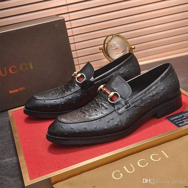 

20ss luxury men's dress shoes summer fashion leather men business flat shoes black breathable formal office working shoes yetc8