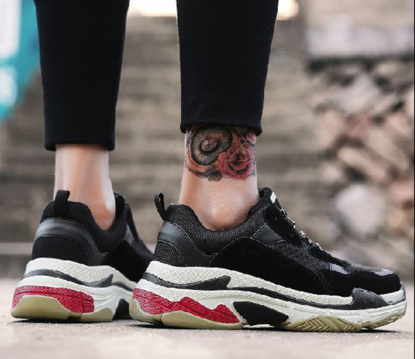 

2020 дизайнерские тройные s платформы для мужчин женщины chaussures paris 17fw трехместный черный крем желтый красный спортивный обувь роско