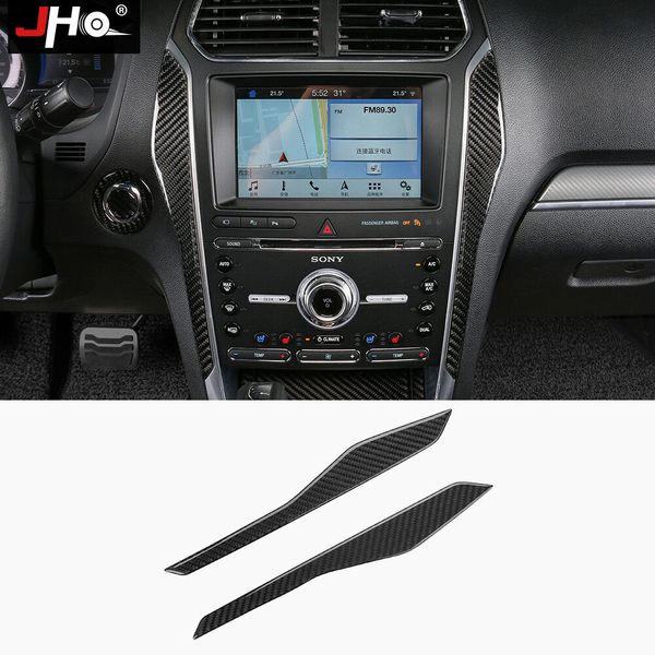 

real carbon fiber front central console cover trim for ford explorer 2011-2019