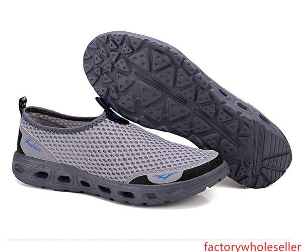 

orange outdoor aqua shoes mesh breathable water sneakers footwear quick dry lightweight summer men water beach shoes