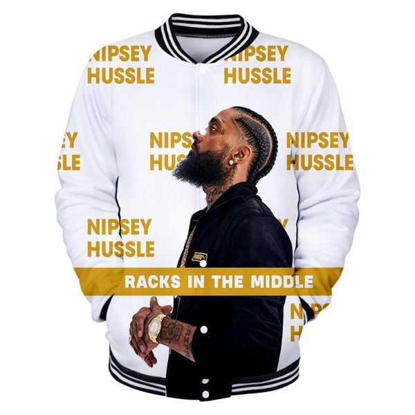 

куртки мужские nipsey hussle rap однобортные пальто спортивная повседневная куртка r. i. p хип хоп бейсбол, Black;brown