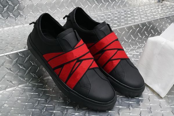 

2019 hot fashion luxury brand designer Shoes Casual shoes Men Lace up Flats Letter Strap top quality Sneakers size 38-45