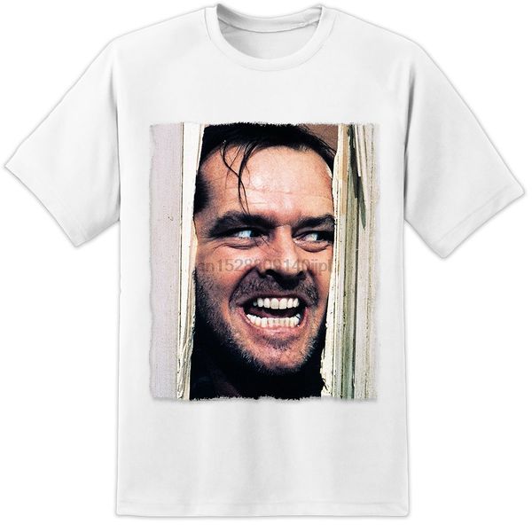 The Shining Stanley Kubrick Jack Nicholson Door T Shirt S 3xl 2017 Summer Men T Shirt Brand Clothing O Neck Fun Tee Shirts Silly T Shirts From