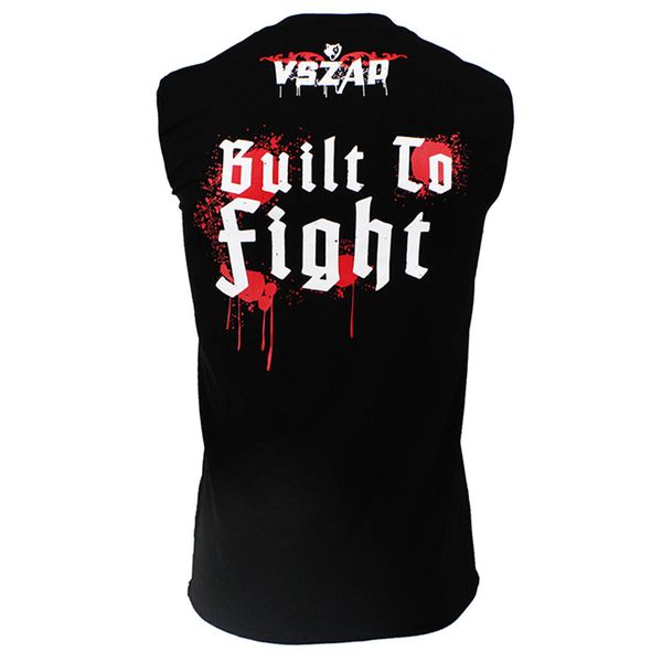 

мма трикотажных рукавов бокс муай тай рубашка одежда fight wear спорт жилет кикбоксинг топы отпечатанного vszap, Black;red