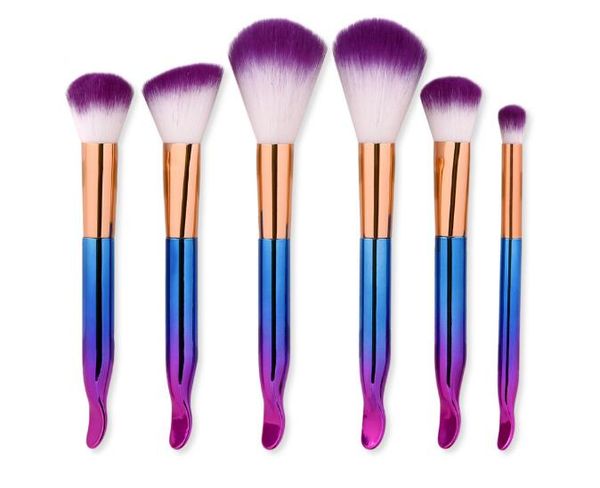 

beauty tools 6pcs makeup eye brushes set colorful plastic handle brush