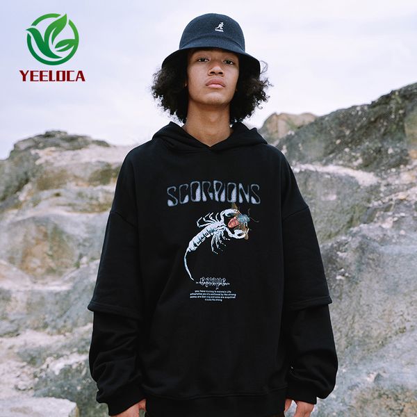 

2019 autumn winter dropshipping fashion street loose animal illustration print theme hoodie men women sports quality hoodie, Black